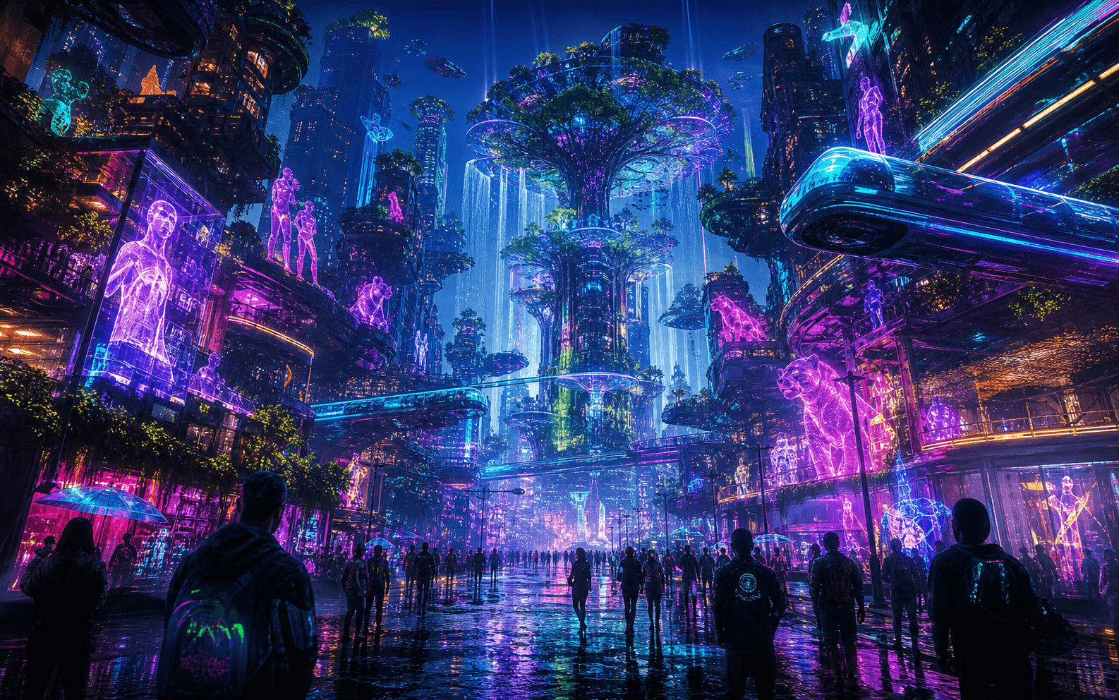 Neon city artwork representing an independent artist launch experience